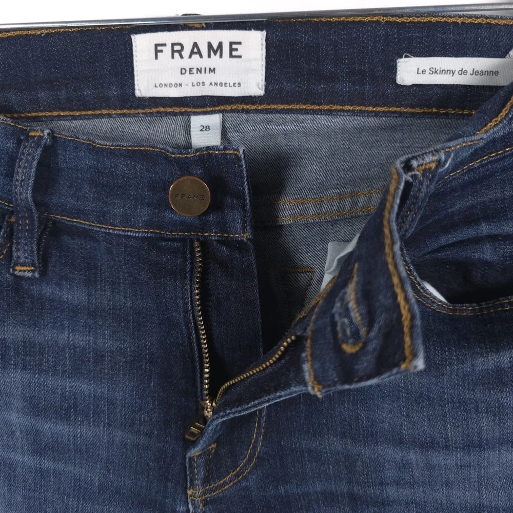 FRAME Le Skinny de Jeanne PEMBRIDE SQUARE Jeans MADE IN USA HAND CRAFTED Size 28 - Picture 8 of 12